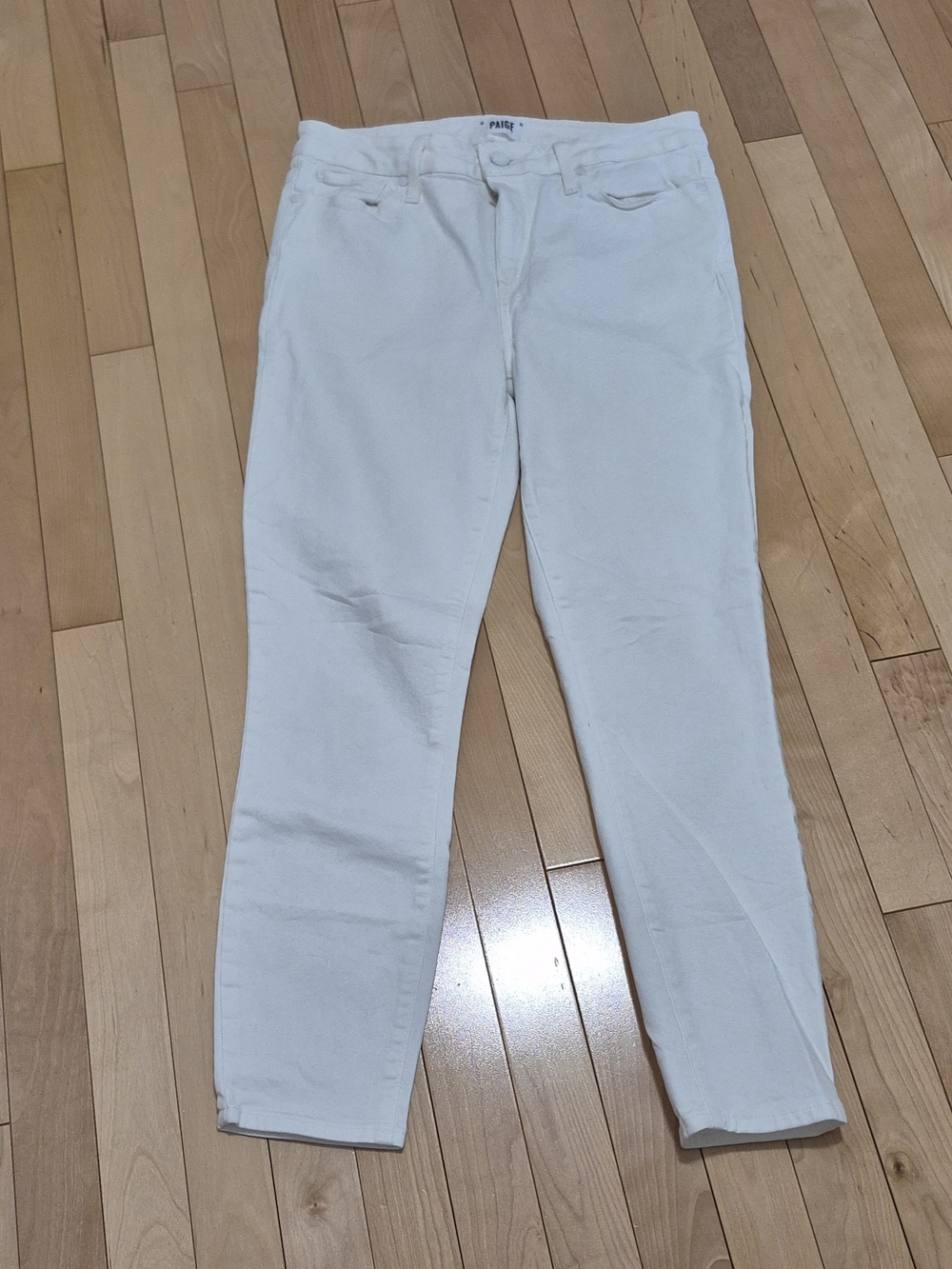 Paige Hoxton Crop White Jeans